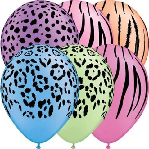 11" Qualatex Leopard Spots Assorted Colour Latex Balloon