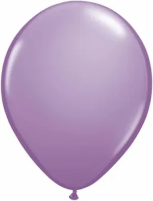 11" Qualatex Plain Latex Balloon - Round Pearl Spring Lilac