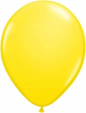 11" Qualatex Plain Latex Balloon - Round Standard Yellow