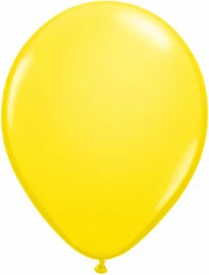 11" Qualatex Plain Latex Balloon - Round Standard Yellow