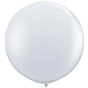 3ft 90cm Sempertex Plain Latex Balloon - Round Crystal Clear