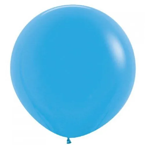 3ft 90cm Sempertex Plain Latex Balloon - Round Fashion Blue