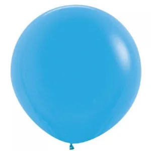 3ft 90cm Sempertex Plain Latex Balloon - Round Fashion Blue