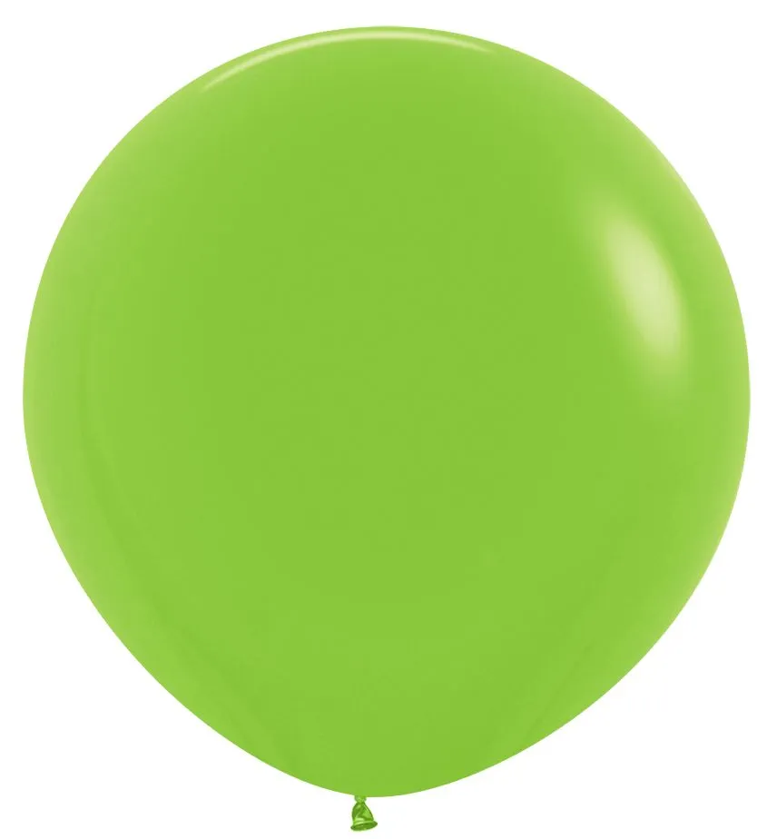 3ft 90cm Sempertex Plain Latex Balloon - Round Fashion Lime Green