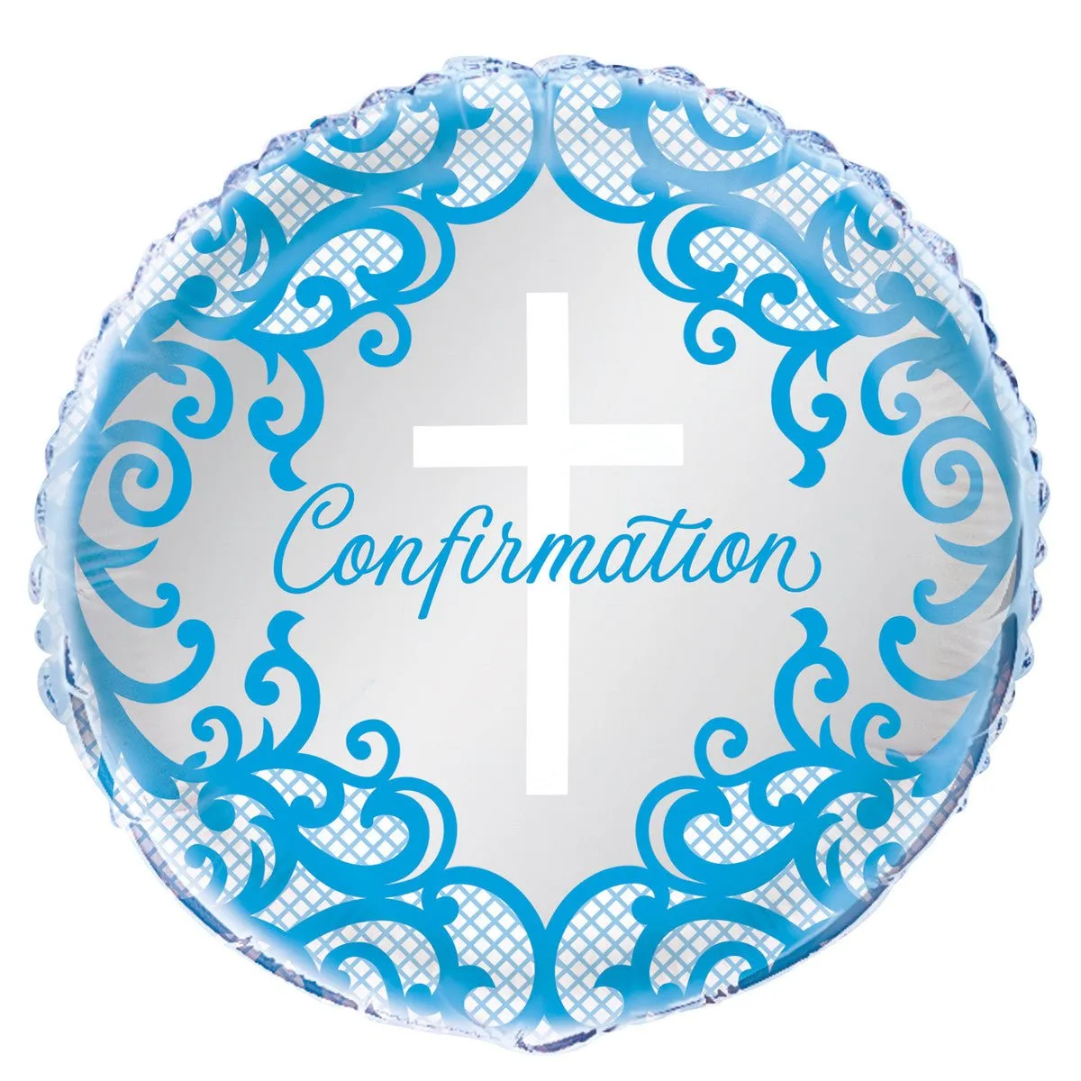 45cm Blue Cross Confirmation Foil Balloon