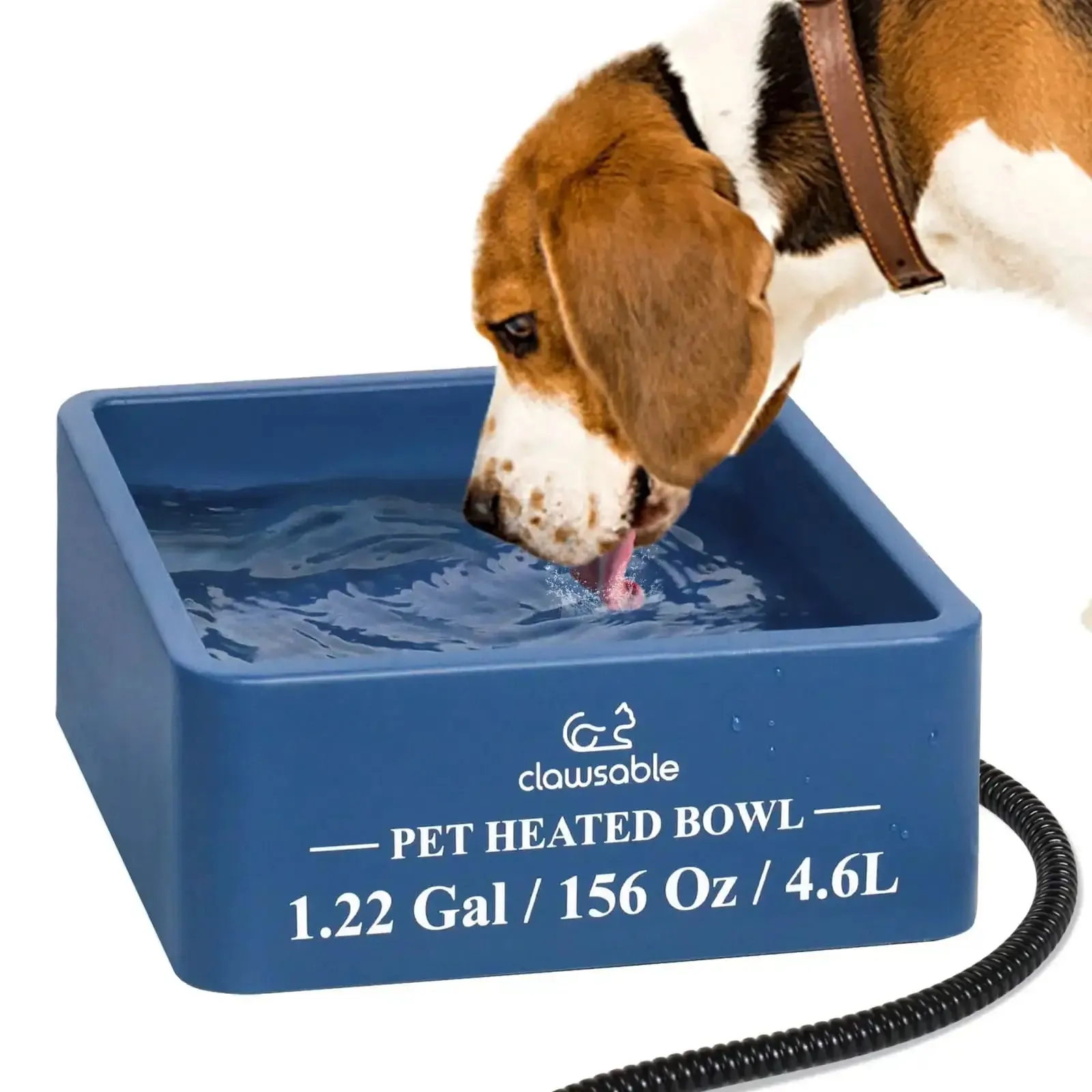 4.6L Heated Square Pet Bowl