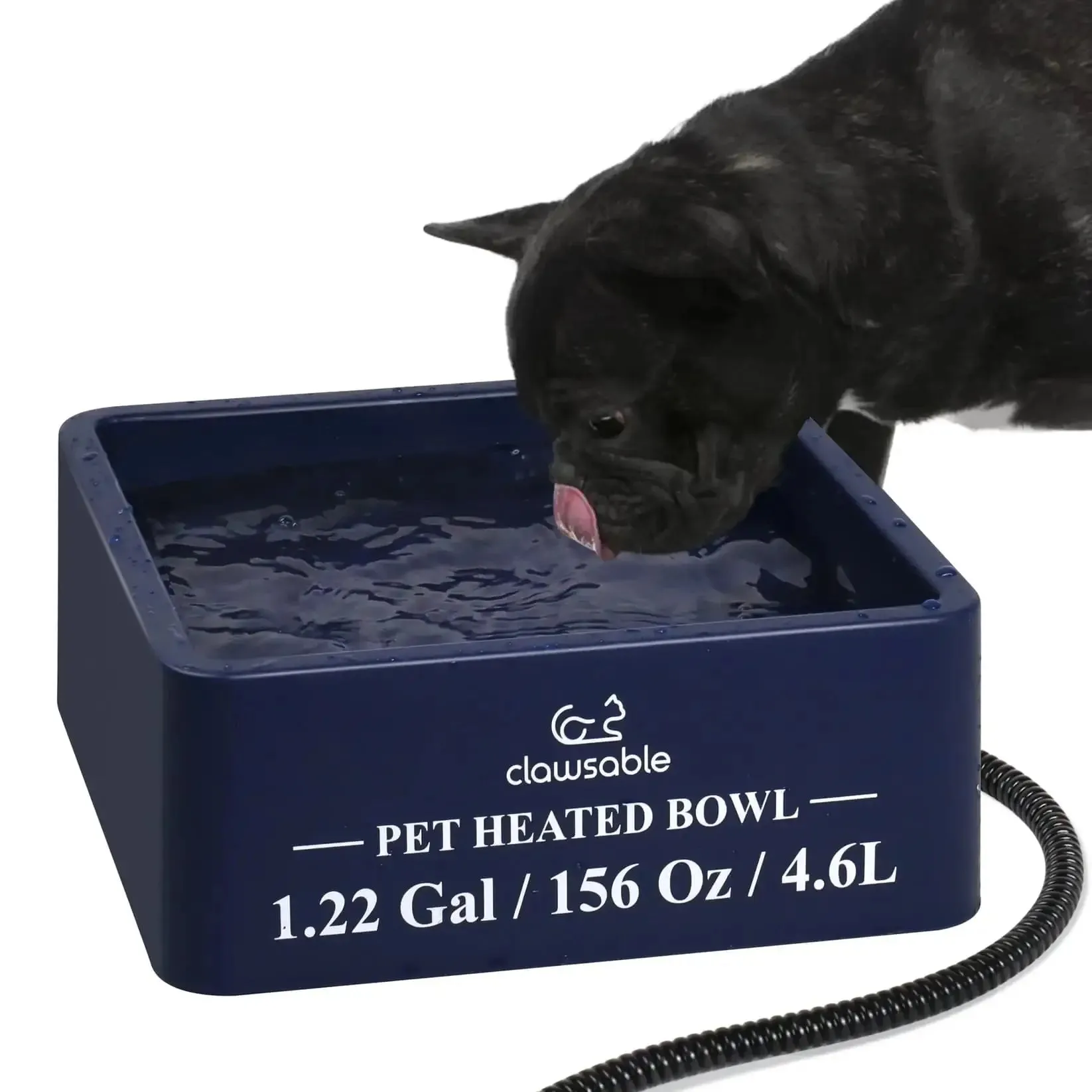 4.6L Heated Square Pet Bowl