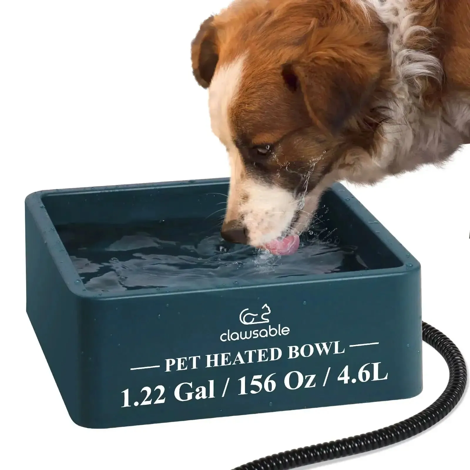 4.6L Heated Square Pet Bowl