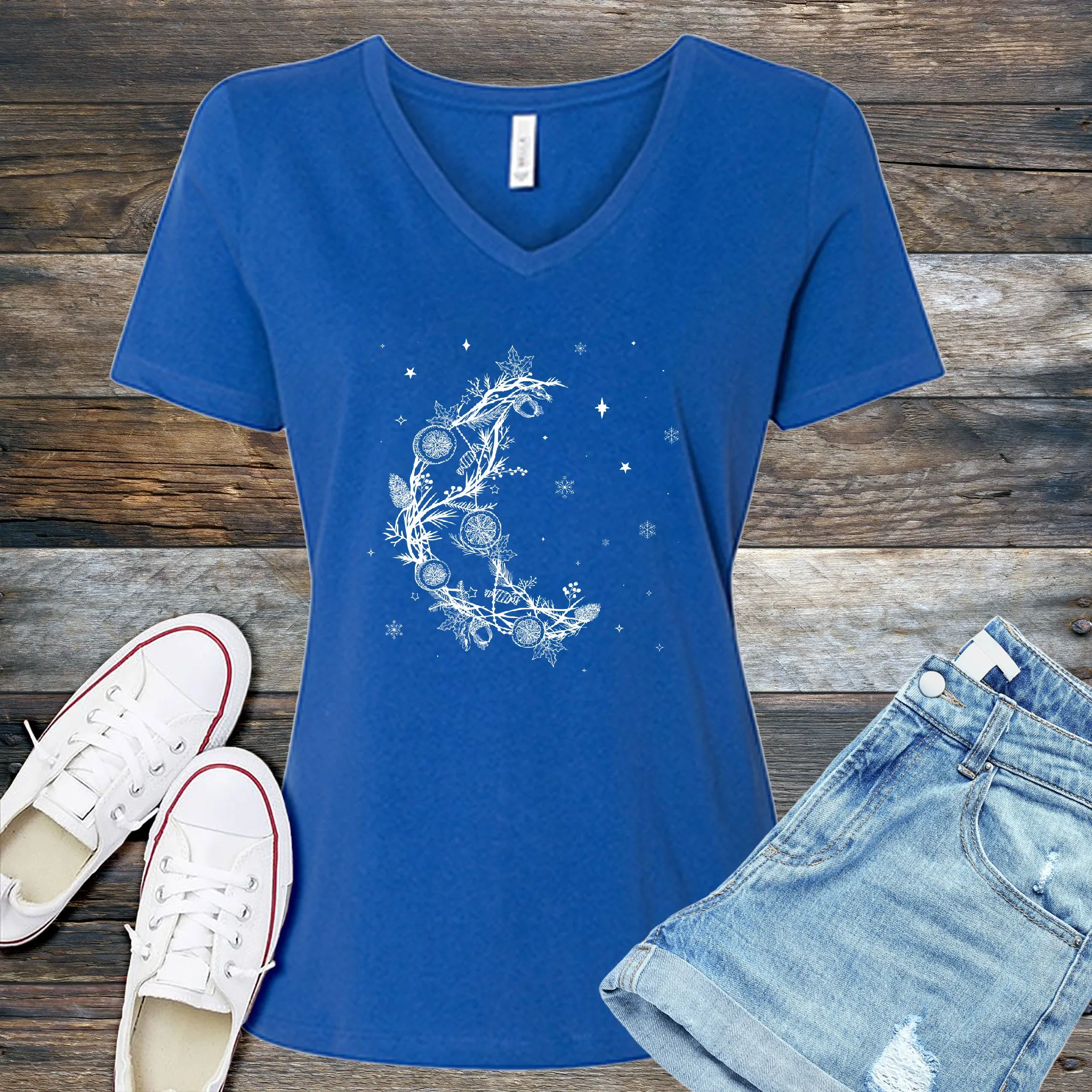 Abundant Winter Moon V-Neck