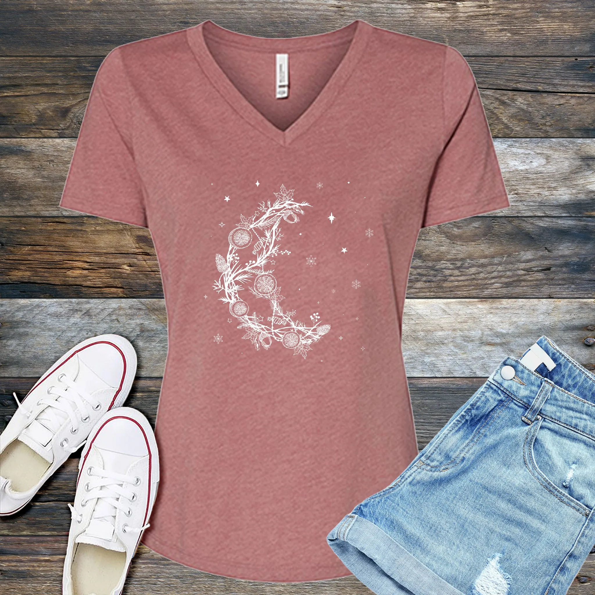 Abundant Winter Moon V-Neck