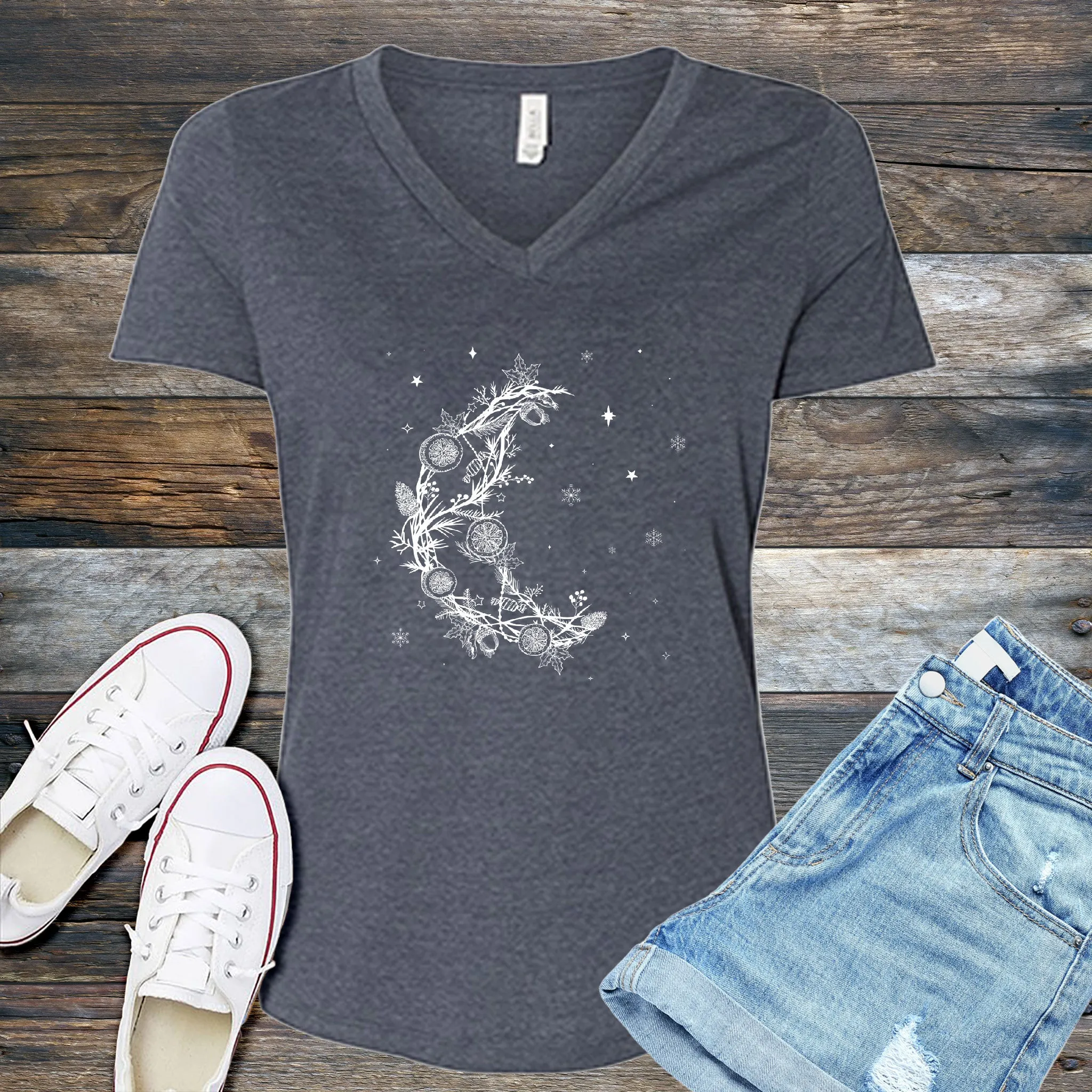 Abundant Winter Moon V-Neck