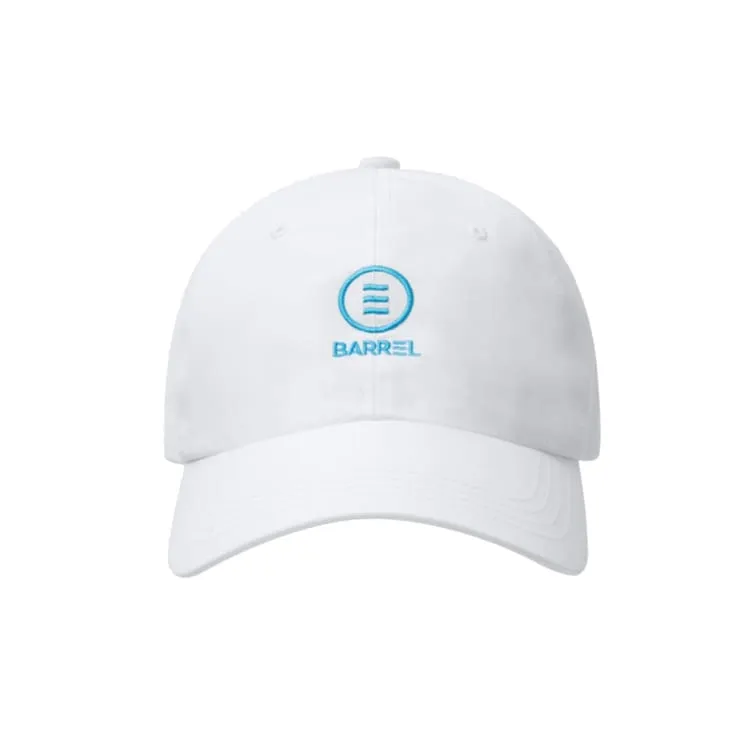 Barrel Basic Logo Ball Cap-WHITE