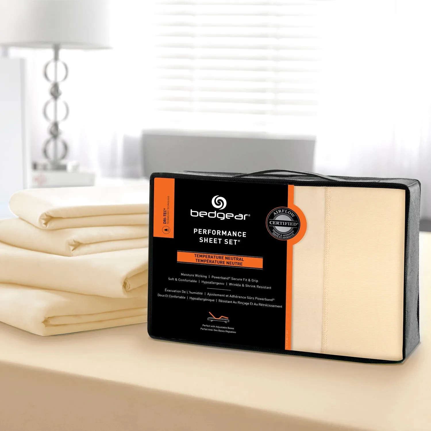 BEDGEAR Dri-Tec® 5-Piece King Split Sheet Set - Champagne