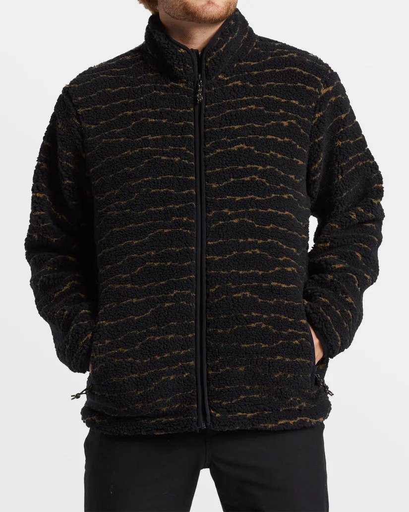 Billabong Boundary Switchback Full Zip Sherpa Fleece - BLACK MULTI