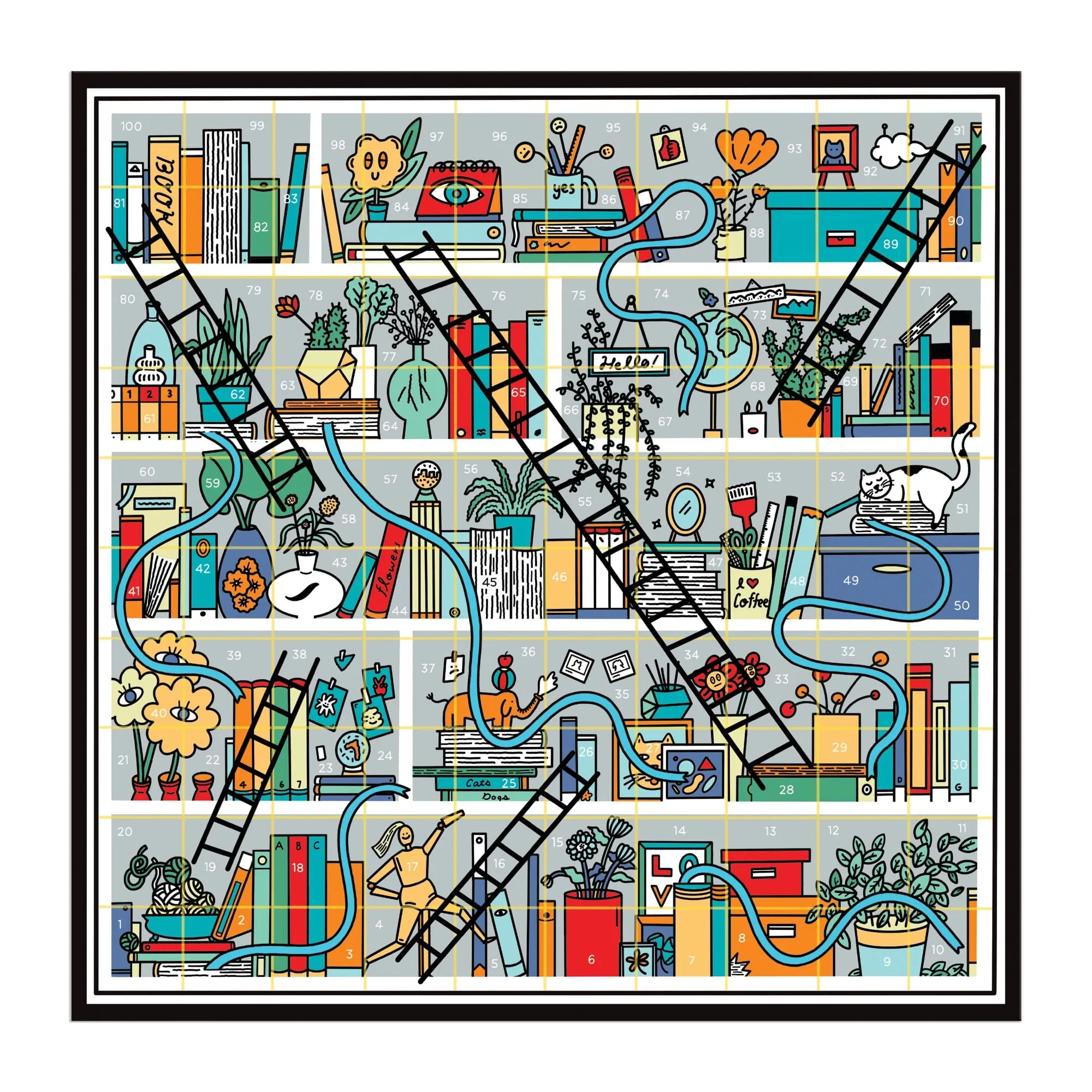 Books and Ladders Classic Board Game