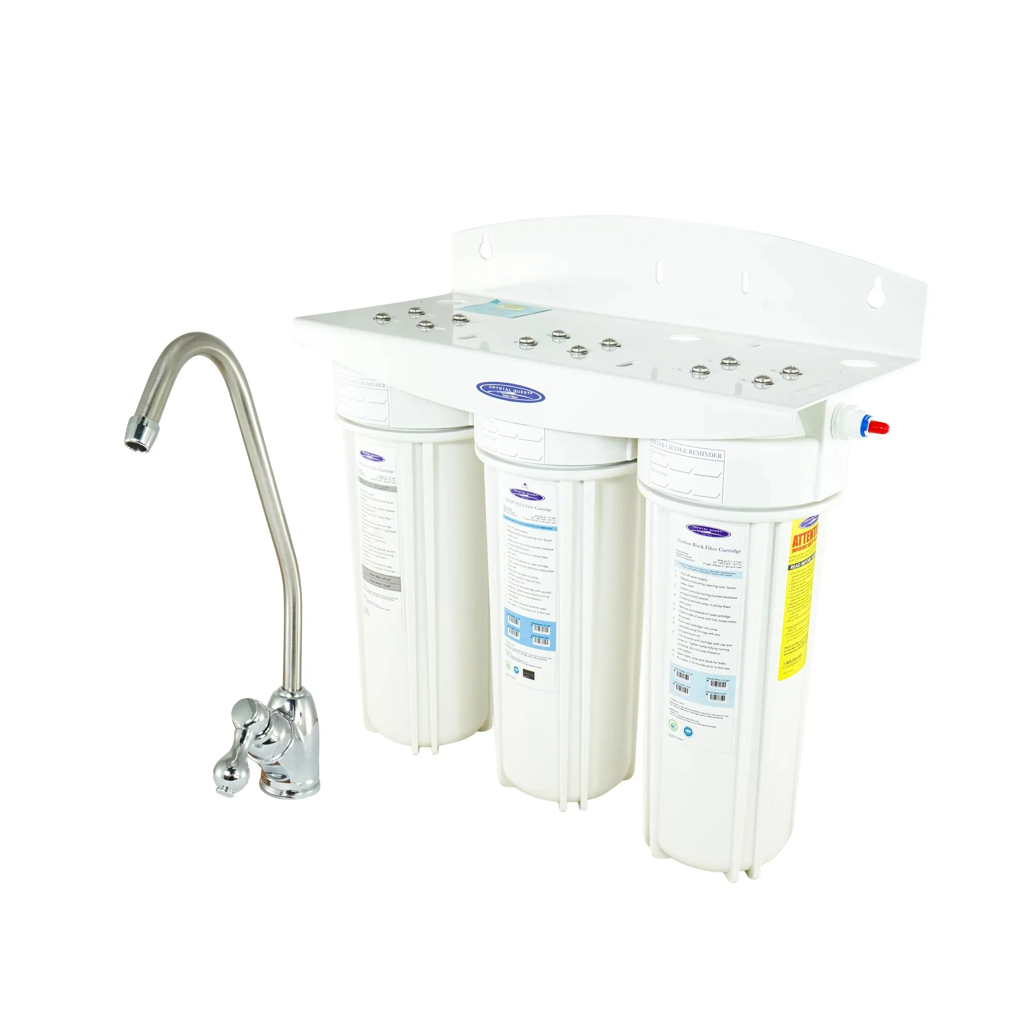 Crystal Quest Alkaline Mega Series Under Sink Water Filter System New