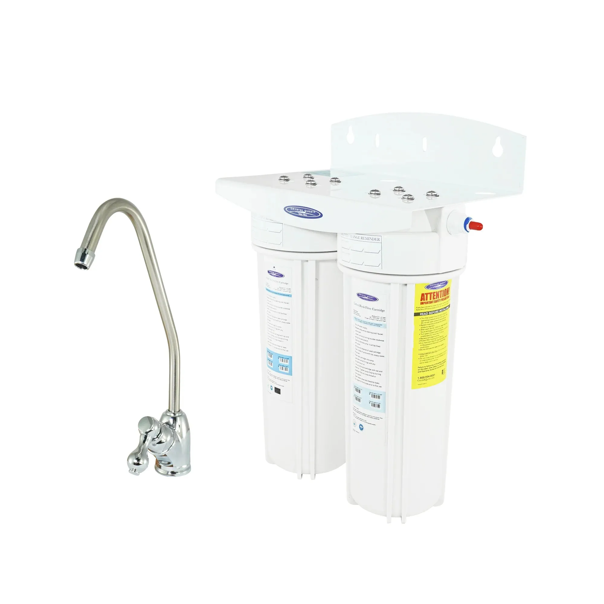 Crystal Quest Alkaline Mega Series Under Sink Water Filter System New