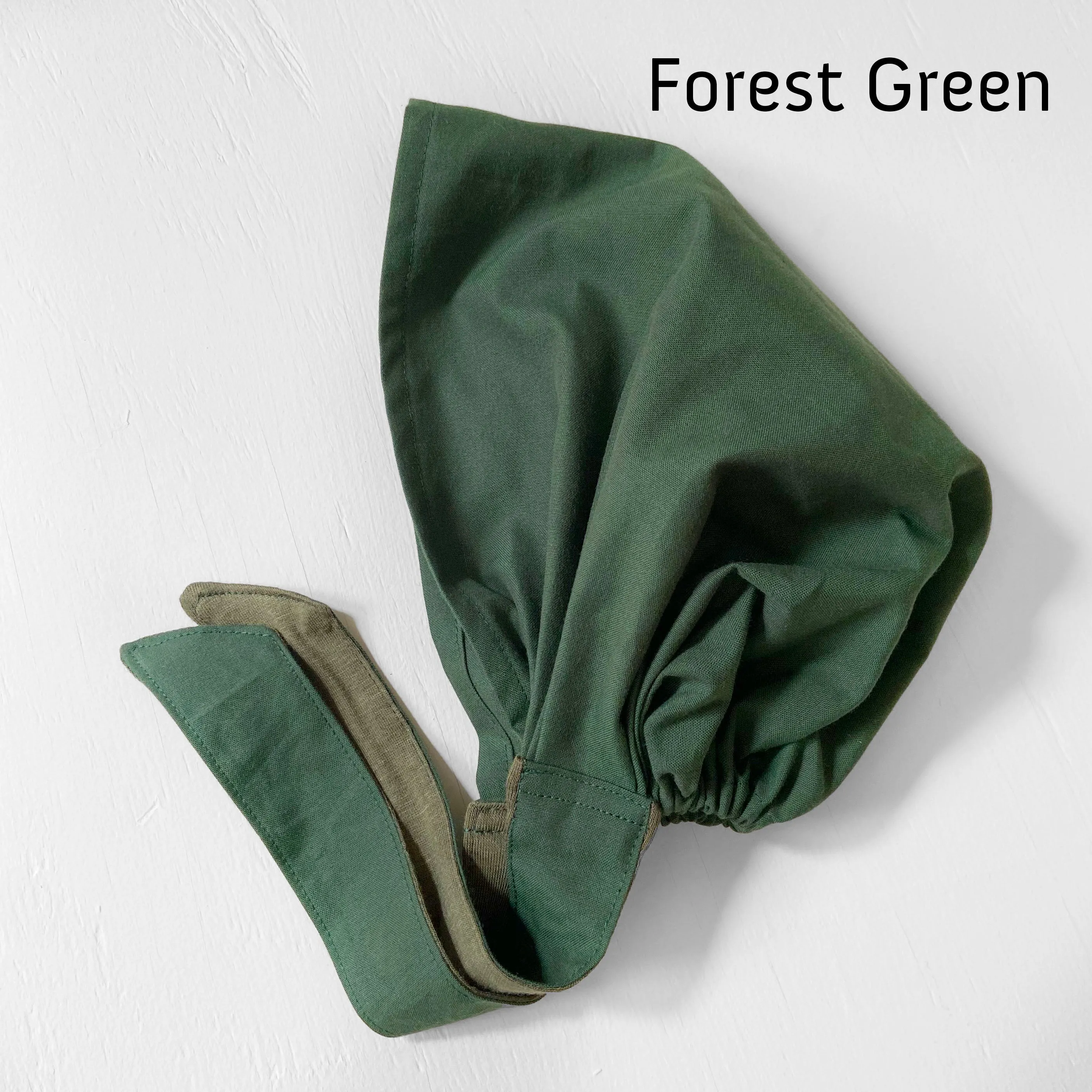 Head Covering Scarf / Black, Gray, Forest green and Navy