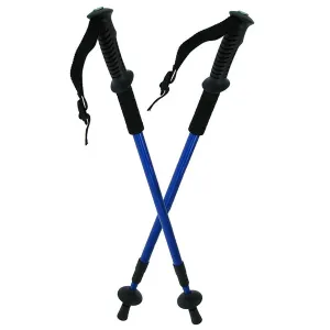 KLIKA Powertrain Anti-Shock Trekking Hiking Poles Sticks Pair (Blue)