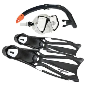 Land & Sea Sports Whitsunday Snorkel Set (White) - Medium Large Brand