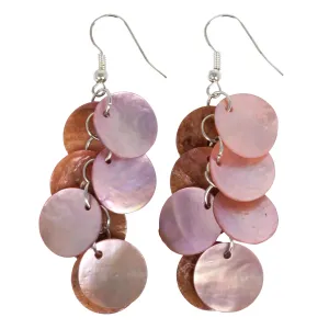 Mother of Pearl Cluster Earrings in Pink Starfish Project