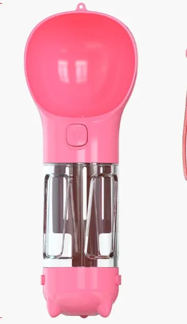 Multifunction Water Bottle and Food Dispenser w/ Poop Shovel