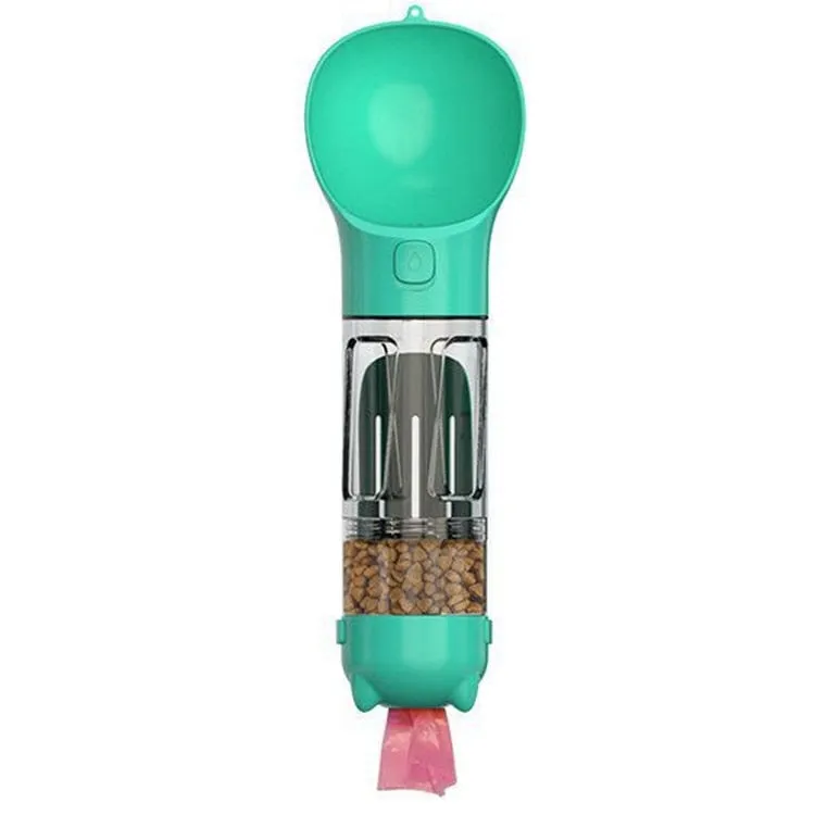 Multifunction Water Bottle and Food Dispenser w/ Poop Shovel