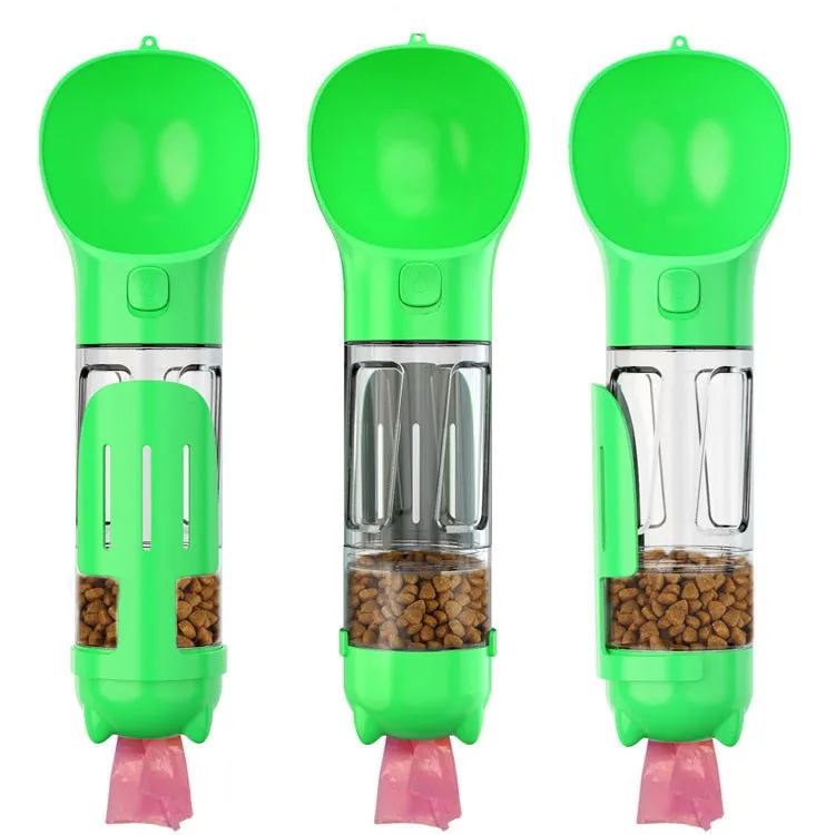 Multifunction Water Bottle and Food Dispenser w/ Poop Shovel