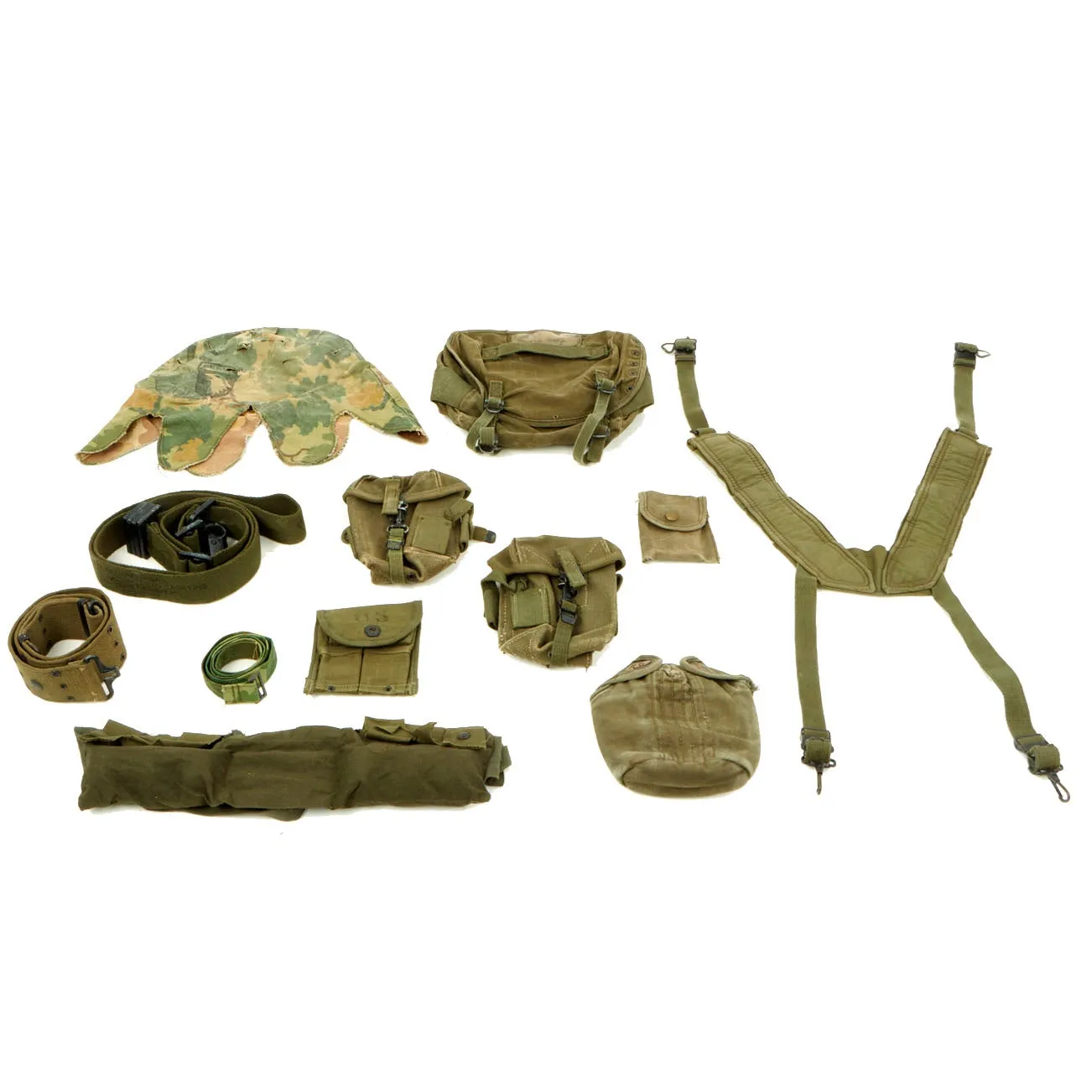 Original U.S. Vietnam War Era Field Gear and Webbing Lot - 12 Items