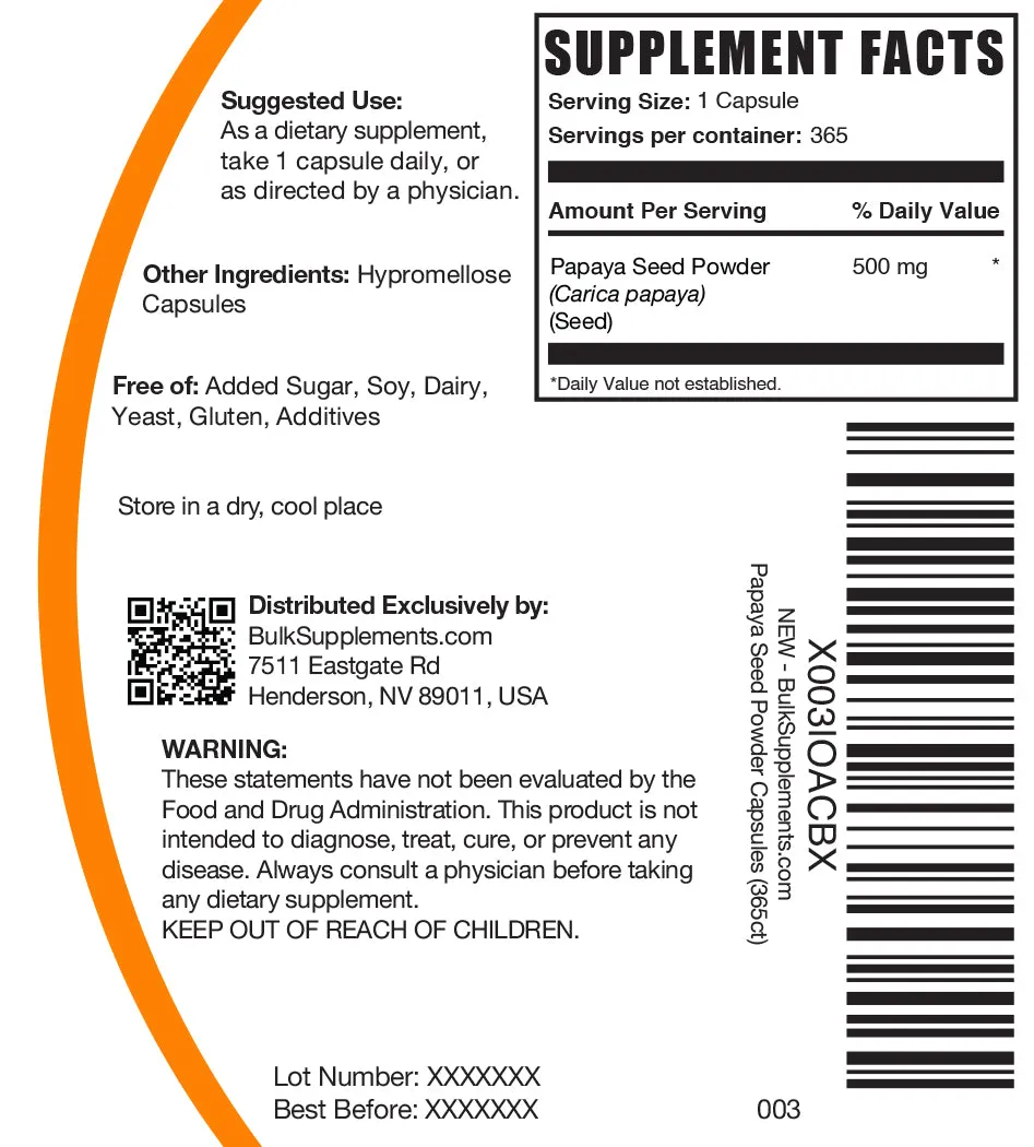 Papaya Seed Capsules