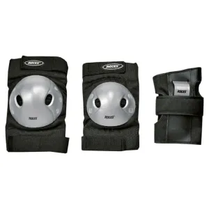 Roces Jr Extra Three-Pack  Kids Skating Protection Black/Grey