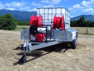 Safari Fireking 2000L Tandem Fire Fighter Trailer Including Hose Reels