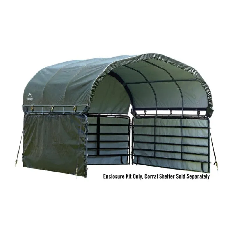 ShelterLogic | Enclosure Kit for Corral Shelter Livestock Shade 12' x 12' Green (Corral Shelter & Panels NOT Included)