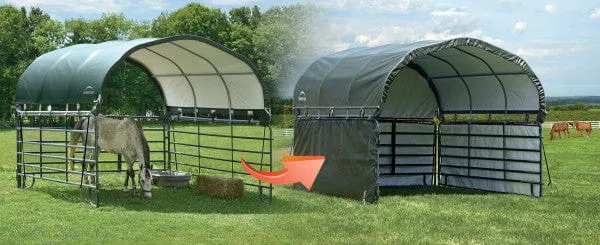 ShelterLogic | Enclosure Kit for Corral Shelter Livestock Shade 12' x 12' Green (Corral Shelter & Panels NOT Included)