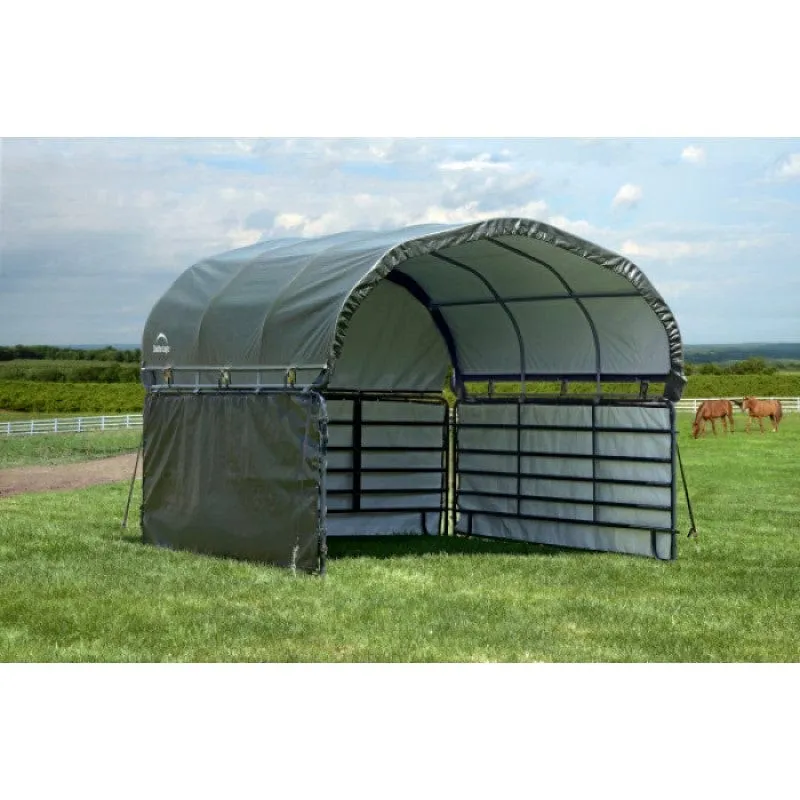 ShelterLogic | Enclosure Kit for Corral Shelter Livestock Shade 12' x 12' Green (Corral Shelter & Panels NOT Included)