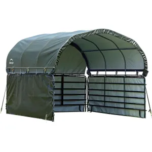 ShelterLogic | Enclosure Kit for Corral Shelter Livestock Shade 12' x 12' Green (Corral Shelter & Panels NOT Included)