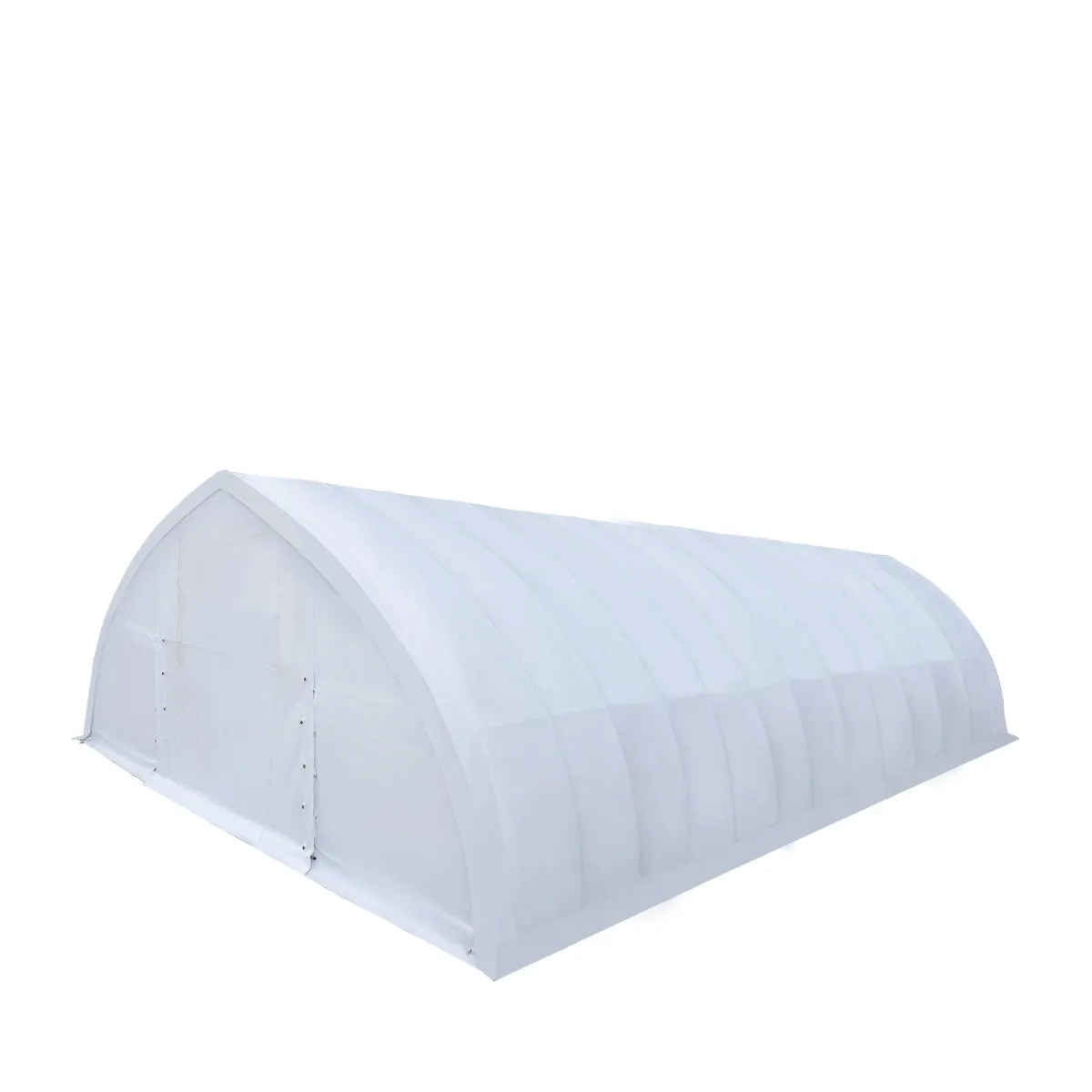 TMG Industrial 30' x 60' Peak Ceiling Storage Shelter with Heavy Duty 17 oz PVC Cover & Drive Through Doors, TMG-ST3060V