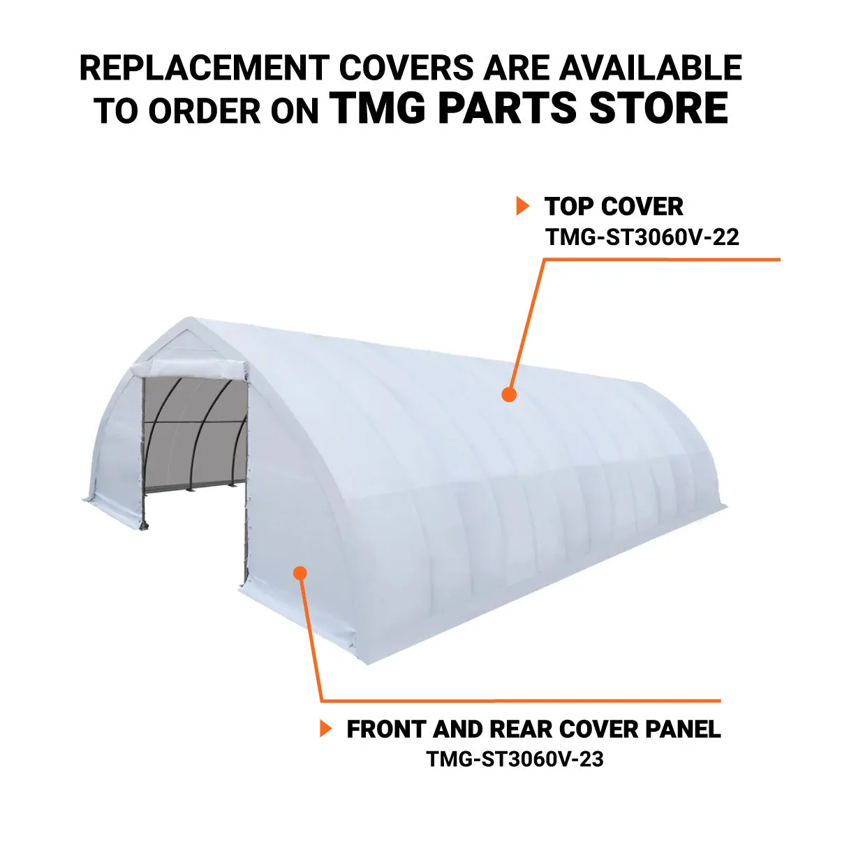 TMG Industrial 30' x 60' Peak Ceiling Storage Shelter with Heavy Duty 17 oz PVC Cover & Drive Through Doors, TMG-ST3060V