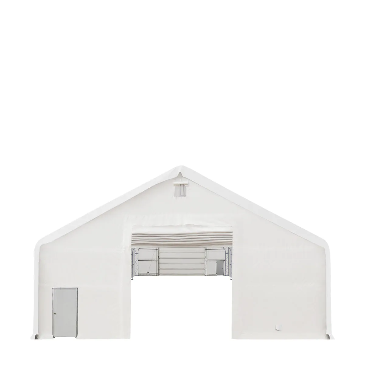 TMG Industrial 40' x 80' Dual Truss Storage Shelter with Heavy Duty 21 oz PVC Cover & Drive Through Doors, TMG-DT4081 (Previously DT4080)