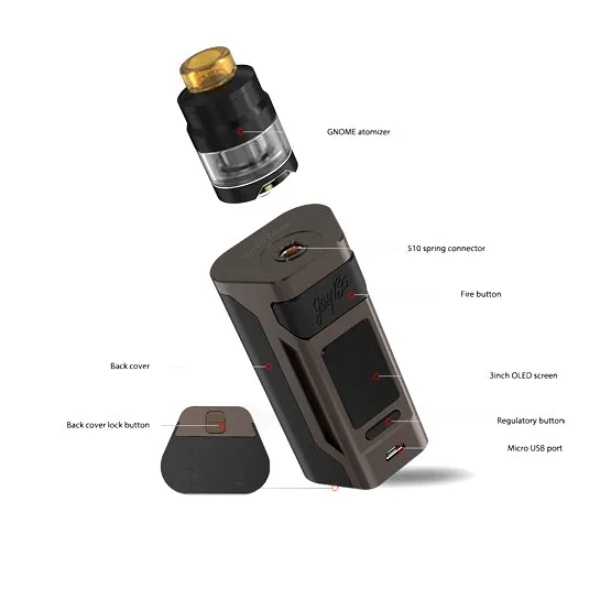 Wismec Reuleaux RX2 20700 TC Kit by Jay Bo Designs (w/ GNOME Tank)