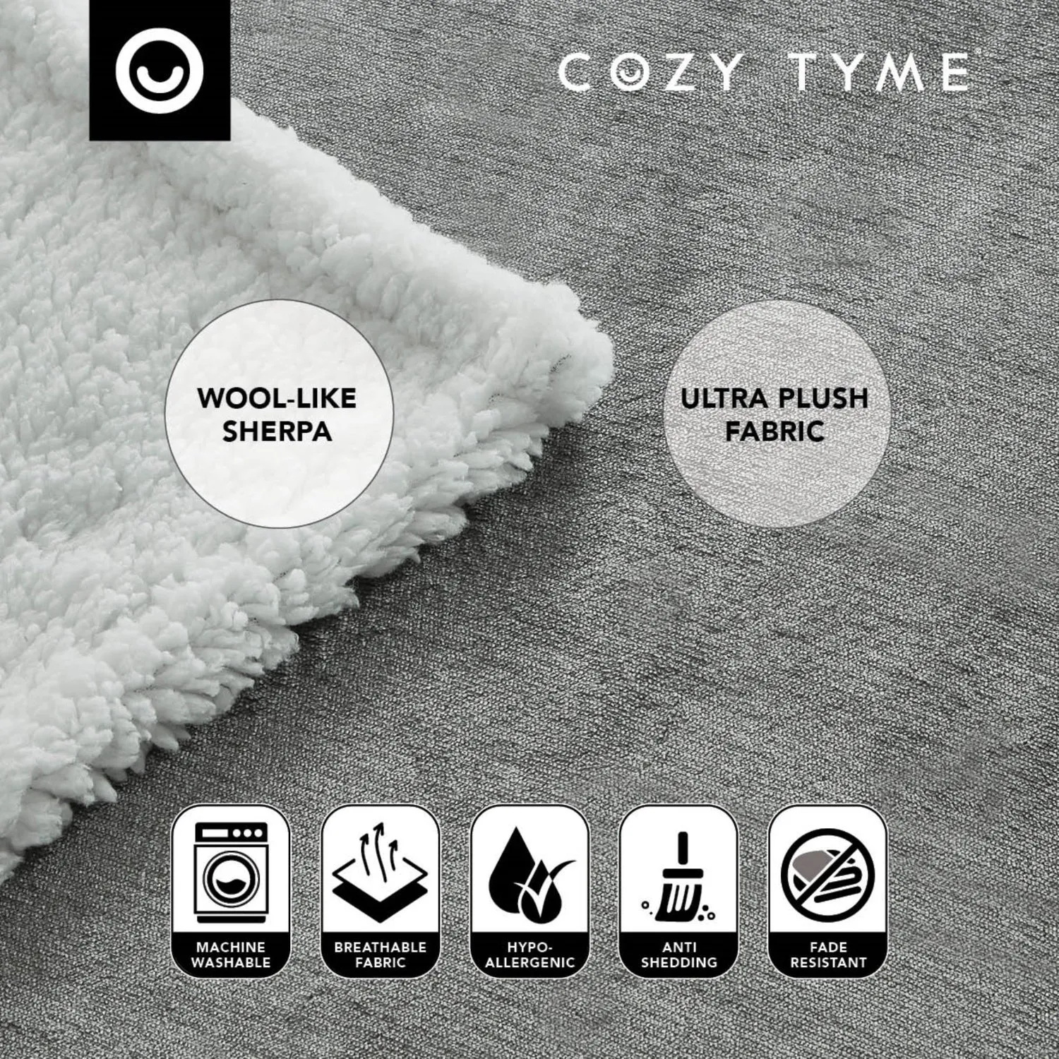 Zakary Flannel Reversible Sherpa Throw Blanket